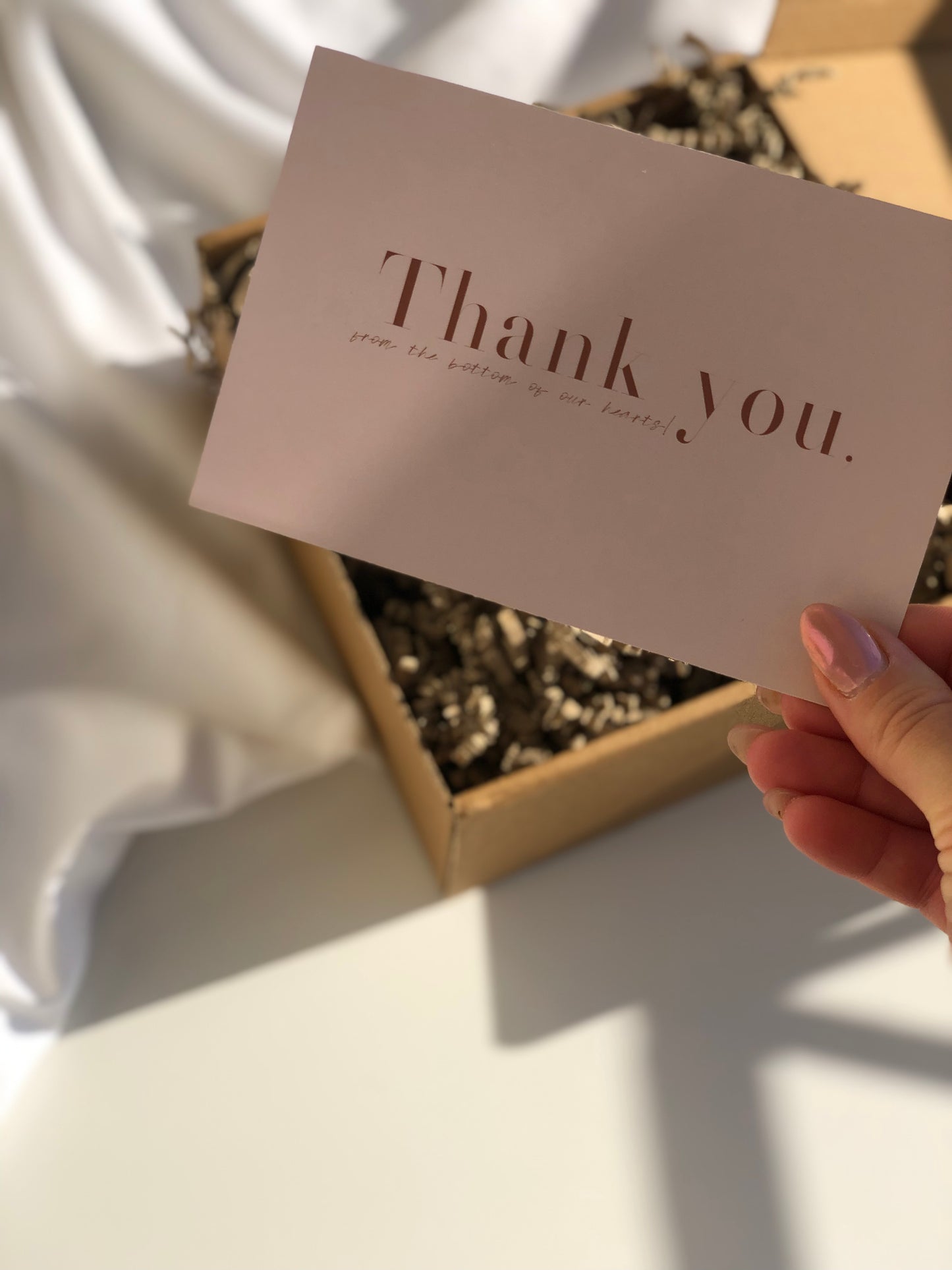 Thank you card - from the bottom of our hearts