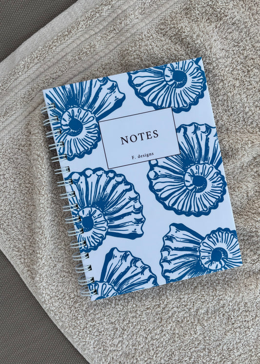 Notebook - Blue seashells