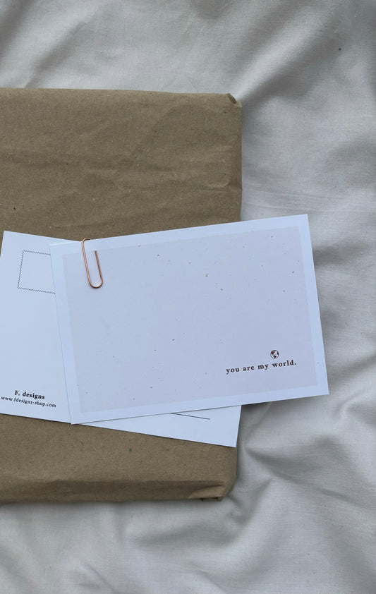 Postcard Love message