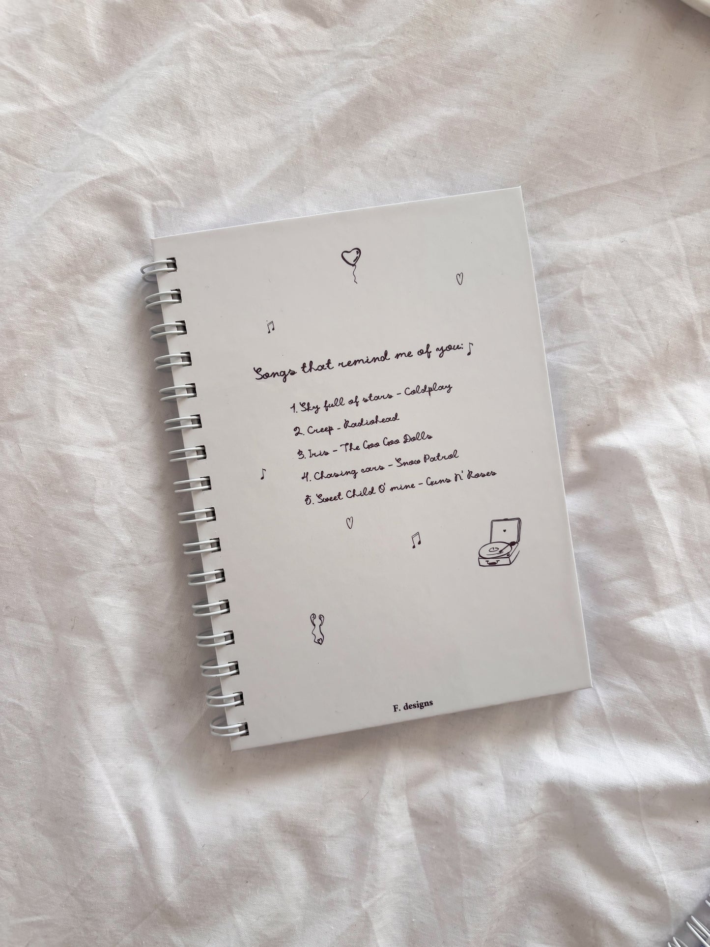 Customized Notebook - Songs that remind me of you