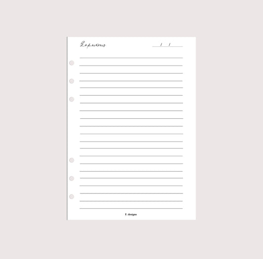 Planner Inserts - Notes