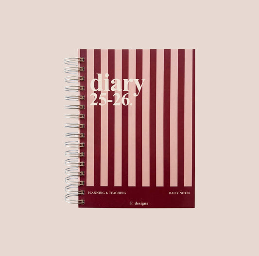 Ακαδημαϊκό Ημερολόγιο Καθηγητή 2025-2026 - Striped Simplicity