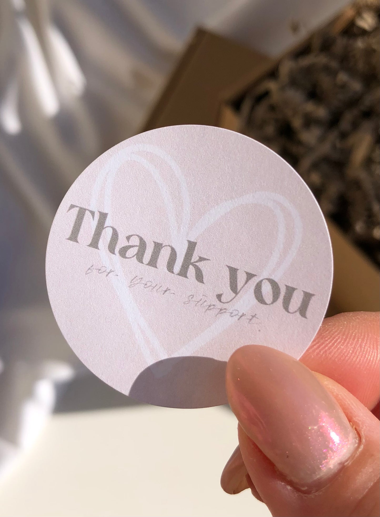 Packaging stickers - Thank you for your support