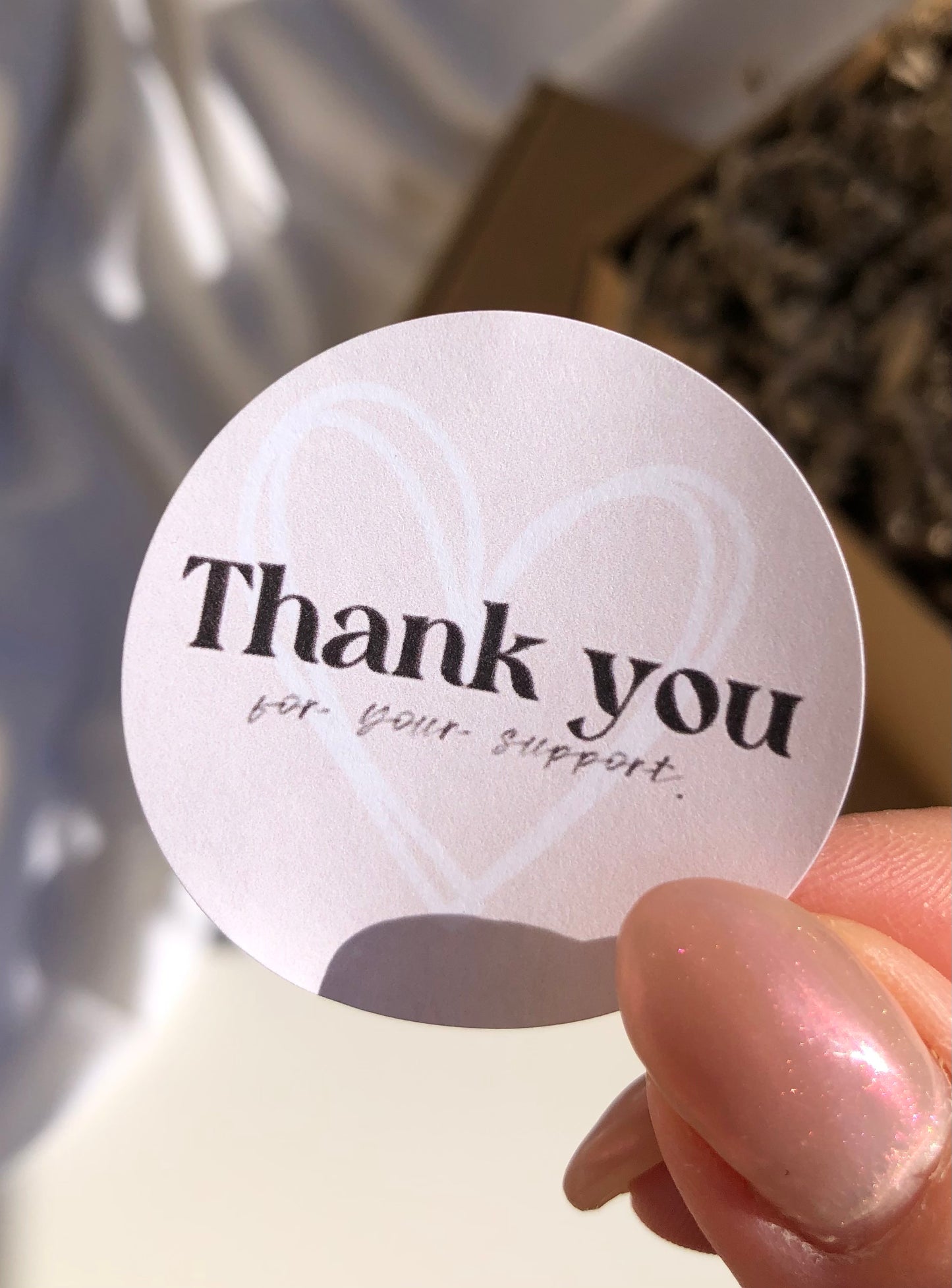 Packaging stickers - Thank you for your support