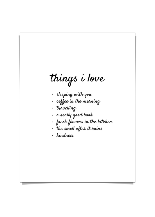 Things i love Poster